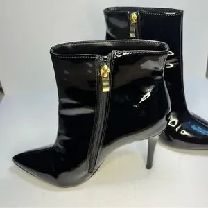 CAMSSOO Women's Open Toe Stiletto Bootie With Zipper - High Heel Ankle Boots For Night Out & Special Occasions - View #3